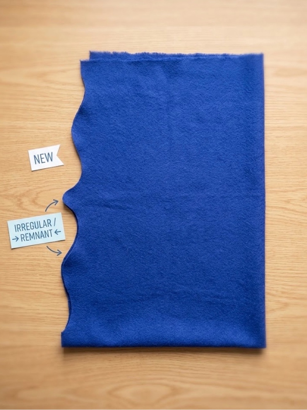 New Unbranded Blue Solid Craft Fabric Remnant
